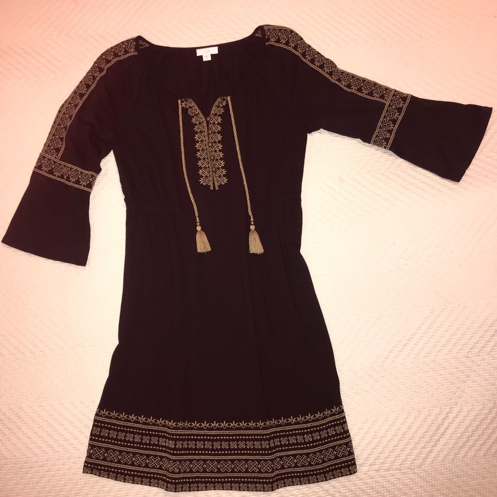 J Jill Black and Gold Dress